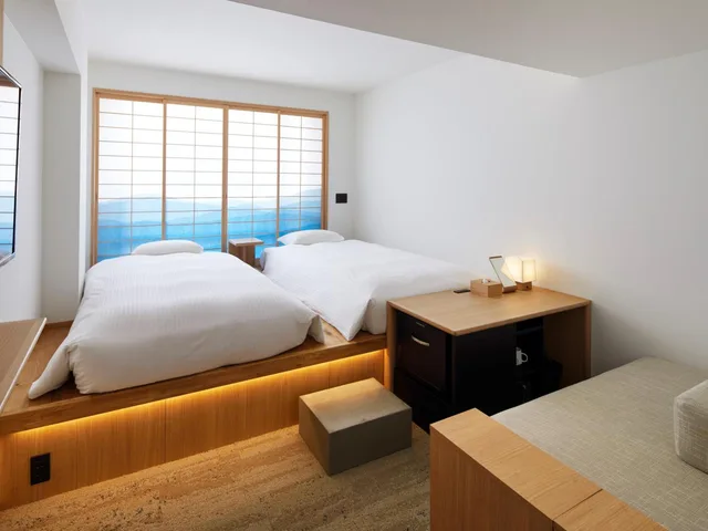 غرفة بسريرين منفصلين، Hotel androoms Kyoto Shichijo 7/8