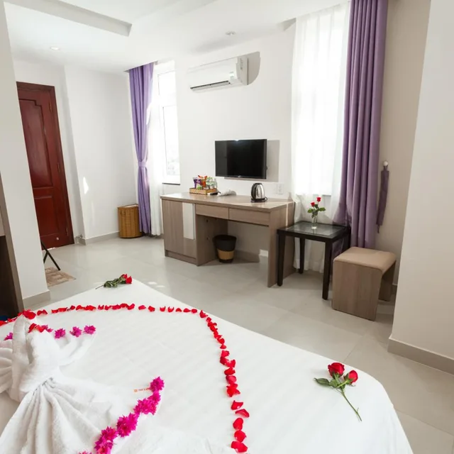 غرفة ديلوكس بسرير مزدوج، Blue Sky Phu Quoc Hotel 6/8