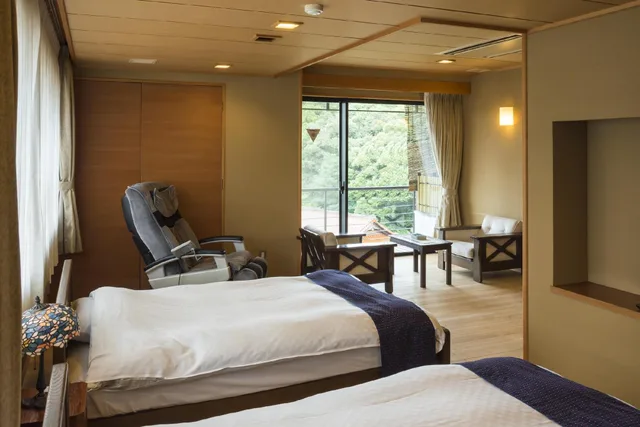 Deluxe, Twin Beds, Outdoor Bath, Smoking، TACHIBANA SHIKITEI 1/1