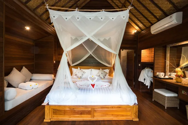 غرفة ديلوكس بسرير مزدوج أو سريرين منفصلين، Royal Retreat Villa's Lembongan 5/8