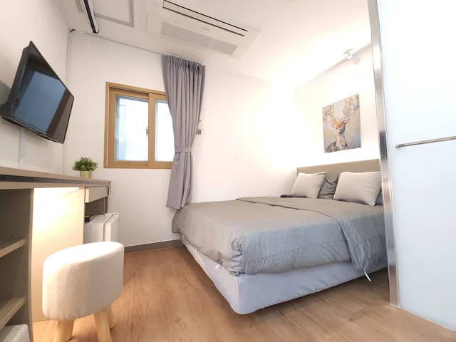 غرفة بسرير كوين، OYO Hostel Myeongdong 2 1/5