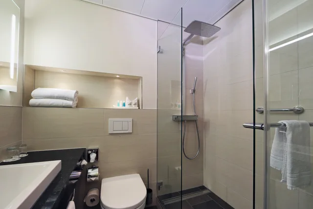 غرفة بسرير مزدوج بإطلالة، HOTEL ST GOTTHARD 1/2