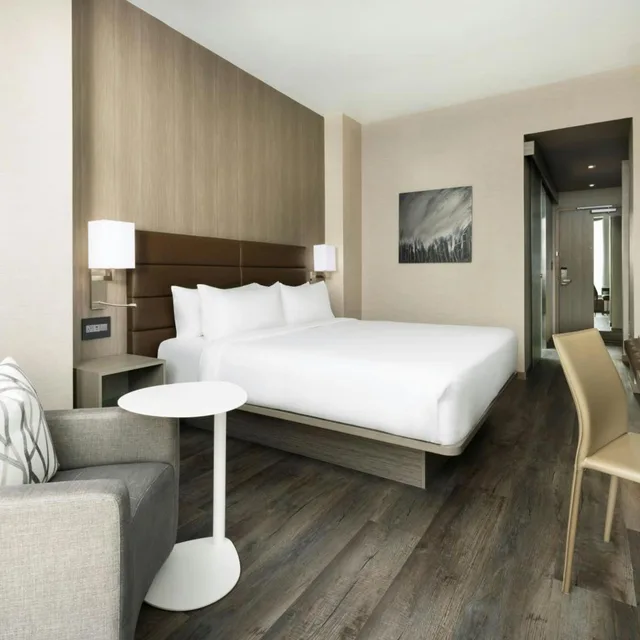 غرفة قياسية بسرير كينج بحوض استحمام لذوي الإعاقة، AC Hotel by Marriott Bethesda Downtown 2/8