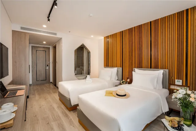 غرفة ديلوكس بسريرين منفصلين بإطلالة على النهر، HAIAN Riverfront Hotel 2/4