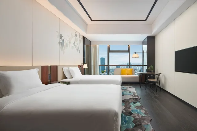 غرفة بريميوم بسريرين مزدوجين في طابق مرتفع، Hotel Indigo Suzhou Grand Canal 2/2