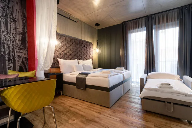 شقة استوديو بريميوم بسريرين منفصلين مع أريكة، Onyx Luxury Budapest 1/1