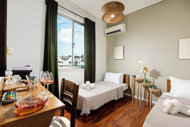 شقة كلاسيكية بسريرين منفصلين بإطلالة على المدينة بغرفتي نوم، Exarchion Hotel 4/9