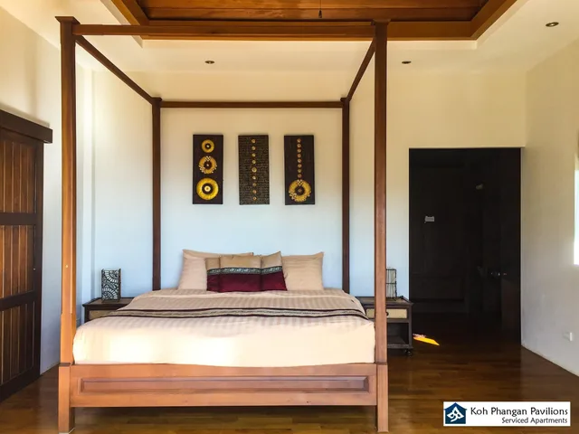 شقة بسرير كينج بغرفة نوم واحدة مع أريكة، Koh Phangan Pavilions 1/2
