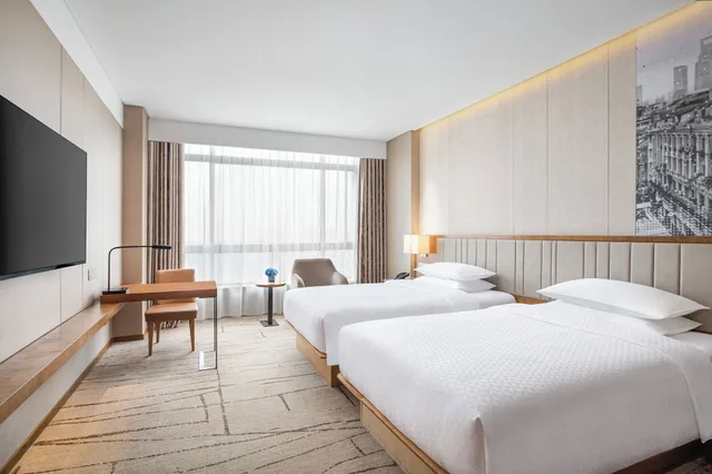 غرفة ديلوكس بسريرين منفصلين، Four Points by Sheraton Shanghai, Kangqiao 1/2