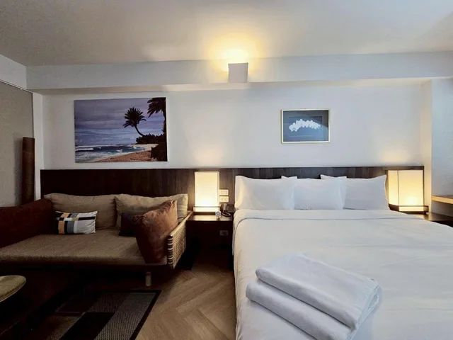 استوديو بسرير كينج مع أريكة، Sathorn Terrace Apartment 1/9