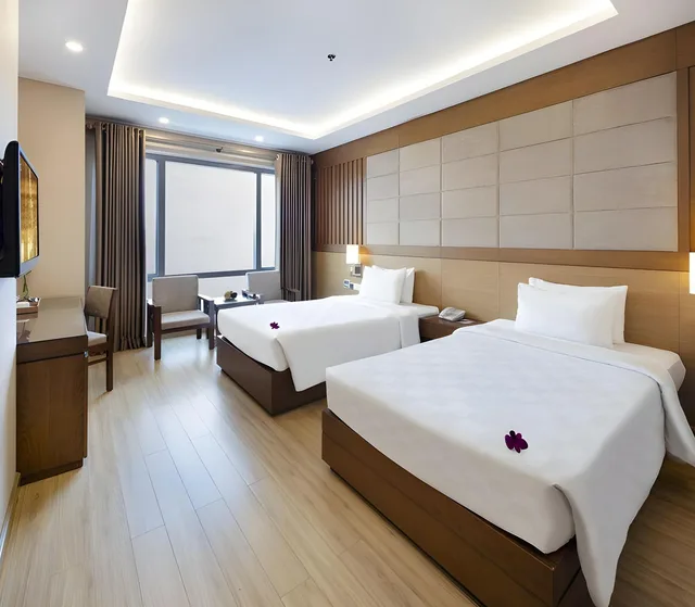 غرفة بريميوم ديلوكس بسريرين مزدوجين، Edenstar Saigon Hotel 1/1
