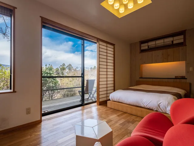Japanese Western, Guest Room, Double Bed, Outdoor Bath، Hanagokoro 2/6