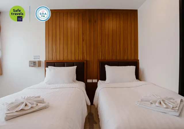 غرفة قياسية بسريرين منفصلين بإطلالة على المدينة، The Echo Hotel 2/7
