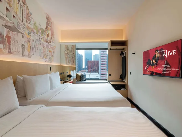 غرفة عائلية بسرير مزدوج وسرير فردي، Ibis Singapore on Bencoolen 4/9
