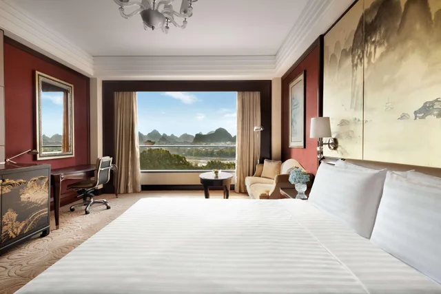 غرفة بسرير مزدوج بإطلالة على النهر، Shangri La Guilin 1/3