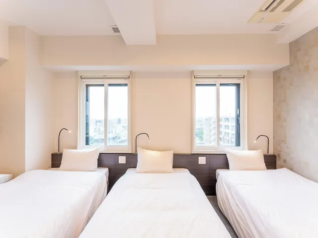 غرفة ثلاثية بثلاثة أسرّة بإطلالة على المدينة، Tokyo City View Hotel Tabata Station 2/10