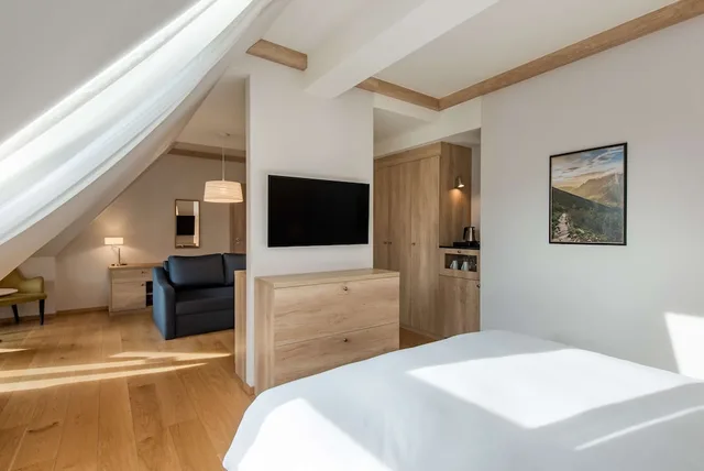 جناح جونيور بسرير كينج بإطلالة على الجبل، Radisson Blu Hotel Residences Zakopane 5/7