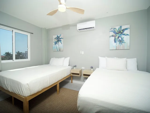 غرفة ديلوكس بسريرين كوين، Sandbar Beachfront Hostel And Restaurant 2/5