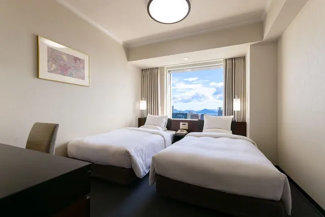 غرفة قياسية مفردة بسريرين منفصلين للمدخنين، Rihga Royal Hotel Hiroshima 1/3