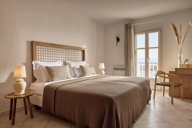 غرفة قياسية بسرير كوين بإطلالة على البحر، Mykonos Adonis Hotel 2/10