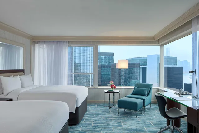 غرفة تنفيذية تنفيذية كبيرة بسريرين مزدوجين مع دخول الصالة، Jw Marriott Hong Kong Hotel 1/2