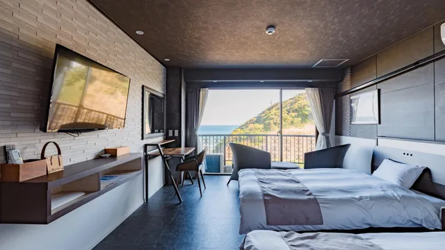 Semi Room, Deluxe, 2 Semi Double Beds, Ocean View، Hotel Season Nichinan 2/2