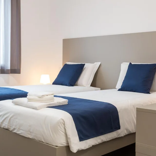 غرفة بسرير مزدوج أو سريرين منفصلين، Cascina Fossata Hotel Residence 9/10