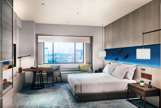 غرفة بريميوم بسرير مزدوج، Hilton Hiroshima 1/2