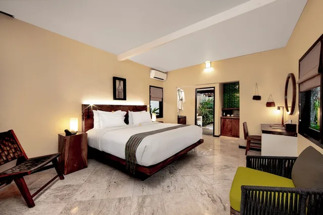 غرفة بسرير كينج بإطلالة على الحديقة، Qunci Villas Resort 5/5