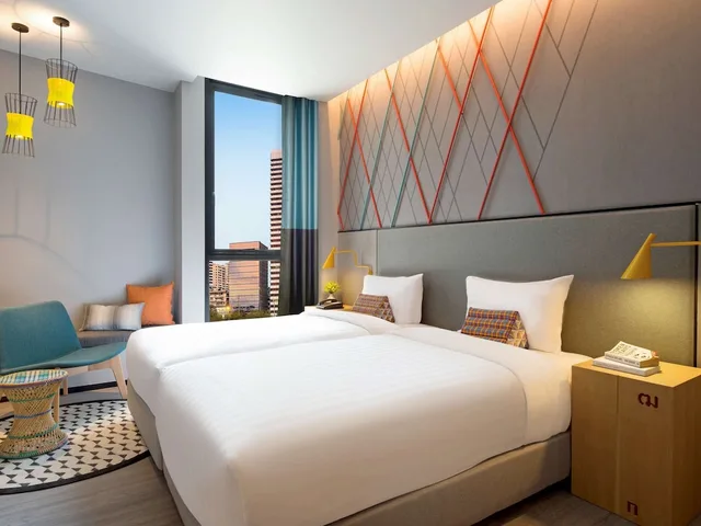 غرفة ديلوكس بسرير مزدوج في طابق مرتفع، Ibis Styles Bangkok Sukhumvit Phra Khanong 2/7