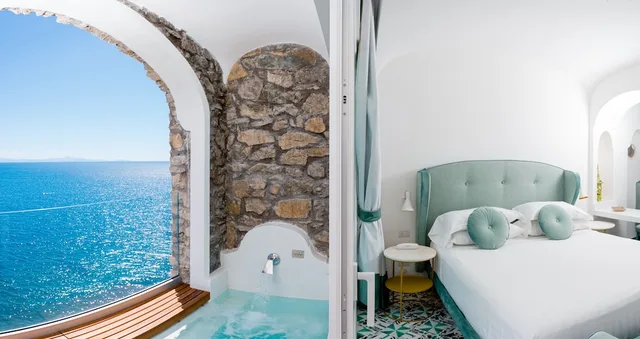 جناح جونيور بسرير كينج بإطلالة على البحر بغرفة نوم واحدة مع أريكة بحوض جاكوزي، Hotel Cetus 2/2