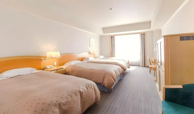 Semi Room, 3 Semi Double Beds، Iyashi No Resort Kaga No Sachi Hotel Arrowle 1/2