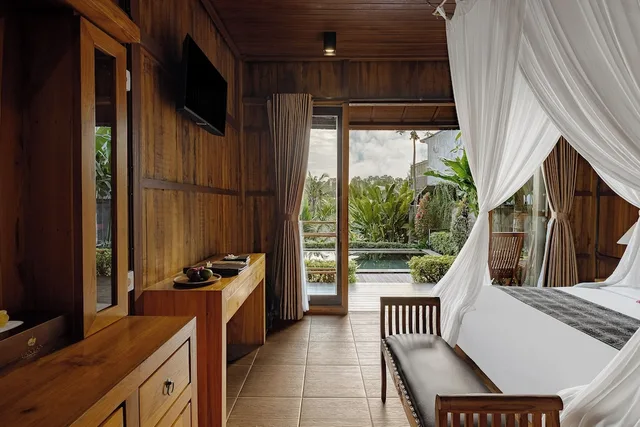 1 Bedroom, Pool, Wooden, Villa, Double Bed, Valley View, Yanyan Resort Ubud 5/10