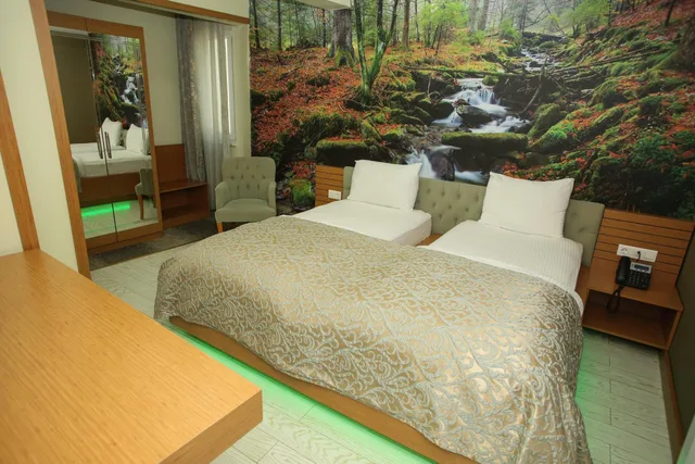 غرفة بسرير مزدوج أو سريرين منفصلين بإطلالة على الحديقة، Quantum Hotel 4/10