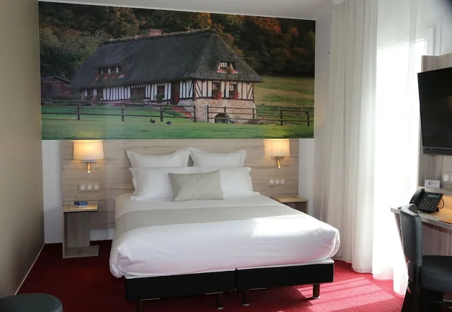 غرفة ثلاثية بسرير كوين وسرير فردي، The Originals City Hotel Acadine Pont-Audemer 1/1