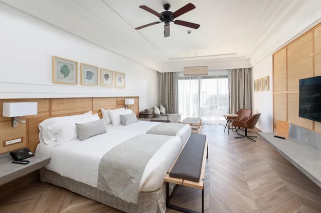غرفة قياسية بسريرين منفصلين بإطلالة على البحر بشرفة مع أريكة، Riu Palace Tikida Taghazout 1/2