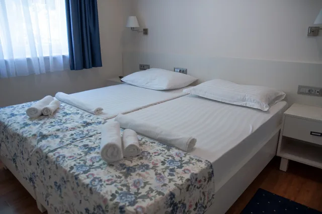 غرفة بسريرين منفصلين بإطلالة على المتنزه، Hotel Pleter 2/8