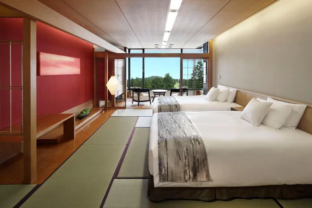 غرفة بريميوم بسريرين منفصلين بأرضية تاتامي في الطابق العلوي، HAKONE YUNOHANA PRINCE HOTEL 3/6