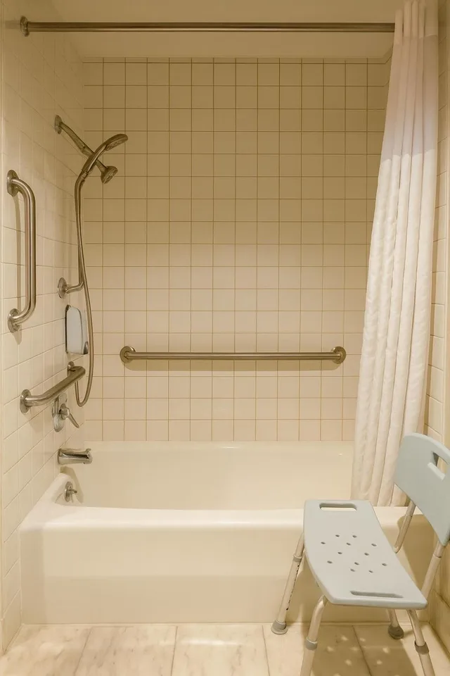 غرفة بسريرين كوين لذوي الإعاقة، Carlyle Hotel 7/8