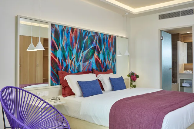 Premium, Twin Beds, Inland View, Sofa، Atlantica Aegean Blue 1/4