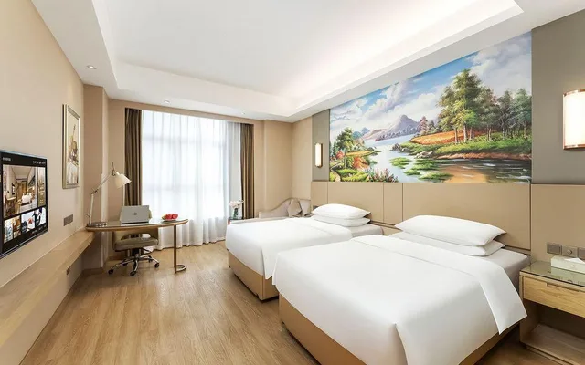 غرفة ديلوكس بسريرين منفصلين، Vienna International Hotel (Chongqing Yubei District Airport) 3/3