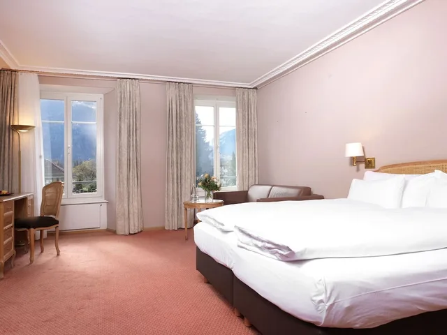غرفة عائلية بسريرين منفصلين، Grand Hotel Beau Rivage 1/2
