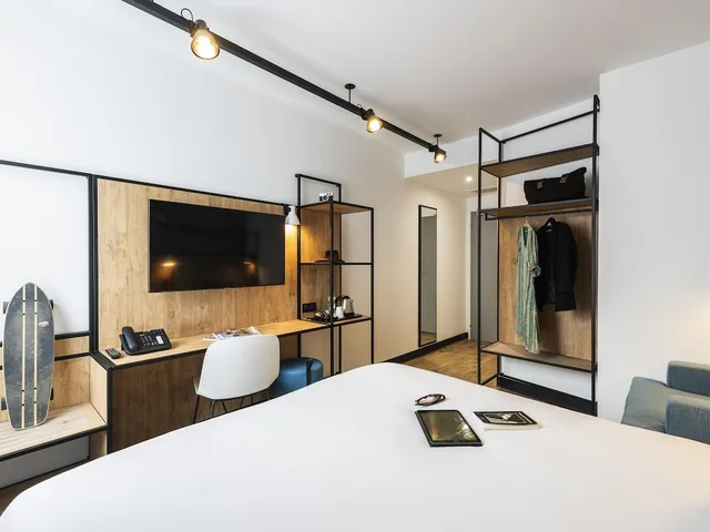غرفة بريميوم بسرير مزدوج وسرير فردي، ibis Lyon Sud Oullins (Ex Hotel Campanile LYON SUD - Oullins) 5/8