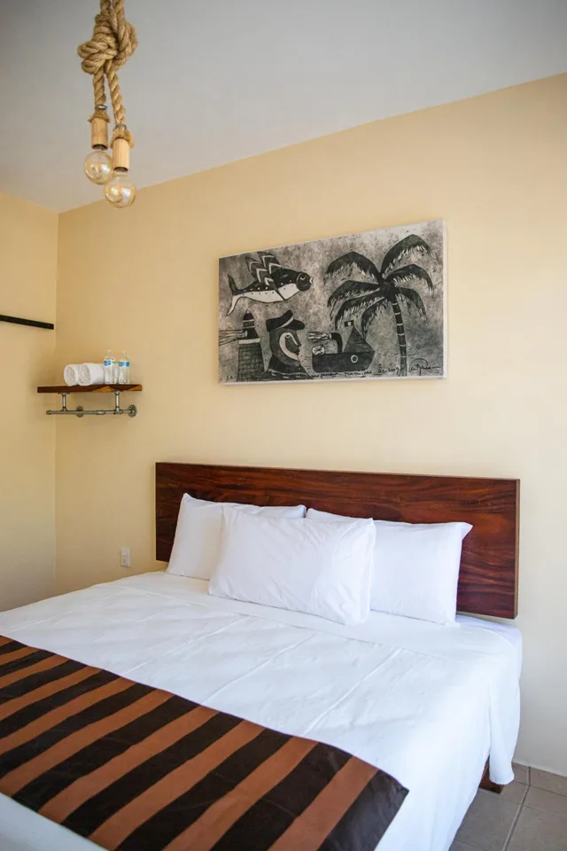غرفة ديلوكس بسرير كوين، Hotel Santa Cruz Punta Zicatela 1/4