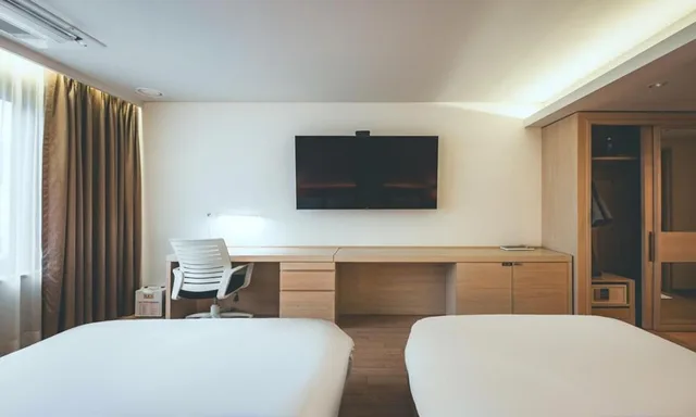 غرفة قياسية بسريرين منفصلين، Wonju Citi Hotel 4/7