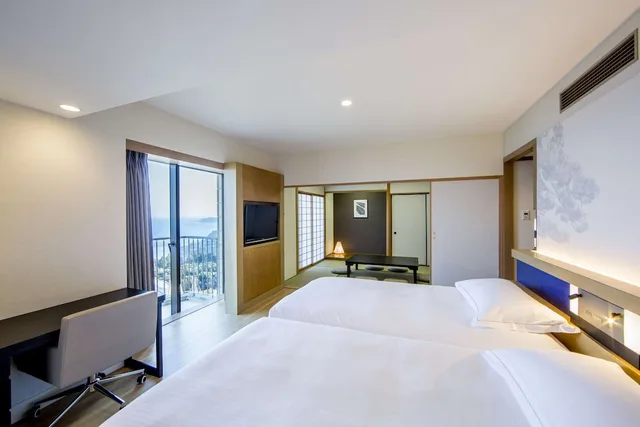 جناح ياباني ركني بسريرين منفصلين، Hilton Odawara Resort And Spa 1/5