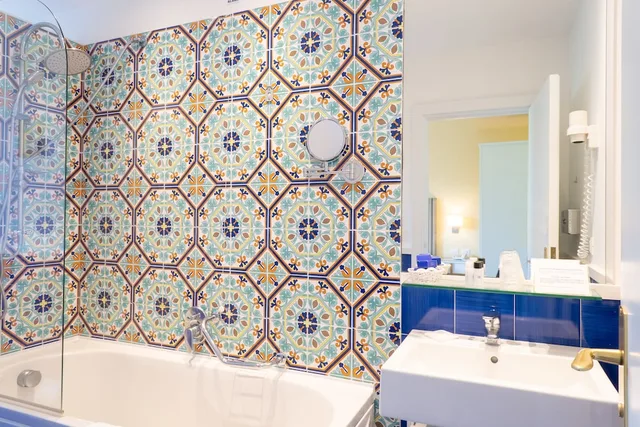 غرفة بسرير مزدوج أو سريرين منفصلين بإطلالة على الحديقة، Hotel Regina Sorrento 10/10