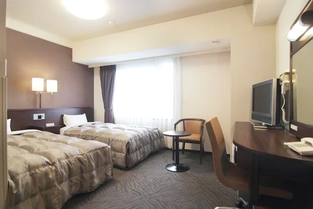 غرفة بسريرين منفصلين، Hotel Route-Inn Nagahama Inter 2/3