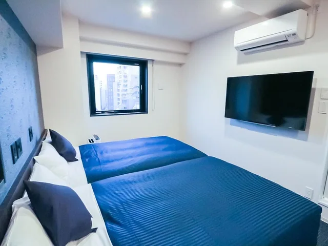 غرفة بسريرين منفصلين، Hotel Livemax Tokyo Shintomicho 3/4