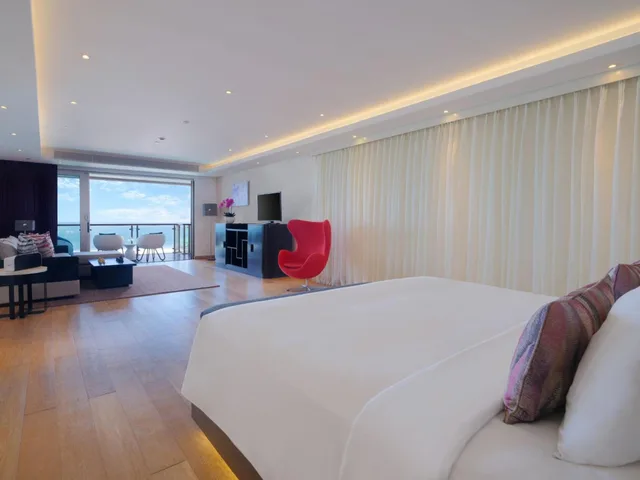 بنتهاوس بسرير كينج وسريرين منفصلين بإطلالة على البحر، Double-Six Luxury Hotel Seminyak 3/7